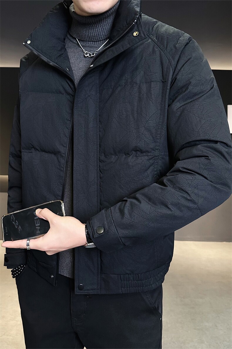 标50绒店主风男士立领暗花羽绒服保暖外套810-P195(控券后288),男装羽绒服,电商B328