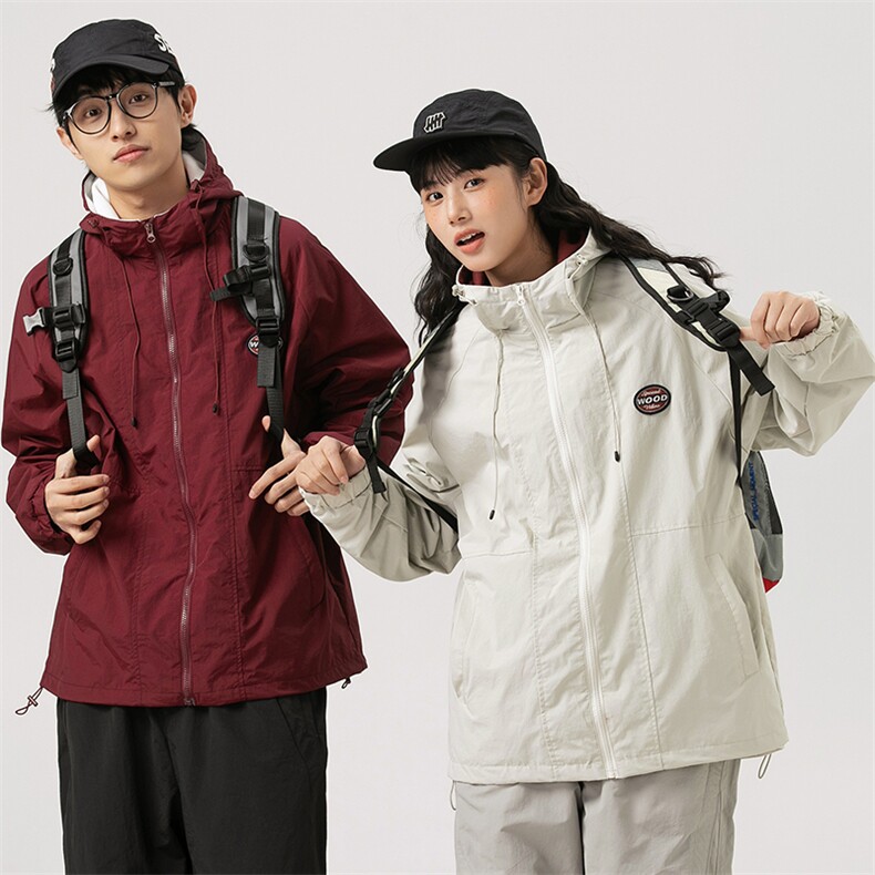 2026春季新款男装日系潮牌宽松连帽纯色外套休闲夹克JK570-F119,男装夹克,电商A101（原外27）