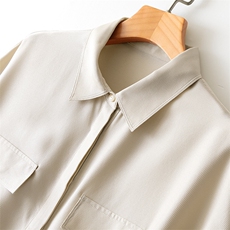 新款简约气质百搭短袖衬衫女宽松休闲上衣，女装衬衫，瑞上羊绒