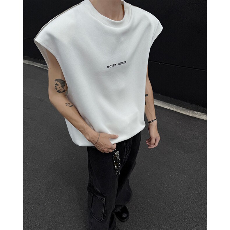夏季宽松美式高街无袖背心短袖T恤潮808B-WH055-P40,男装背心/马甲,星座808B