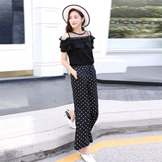 套装/套裙2021年夏季两件套优雅韩版显瘦修身气质纯色潮流，女装套装/套裙，安之芮娜
