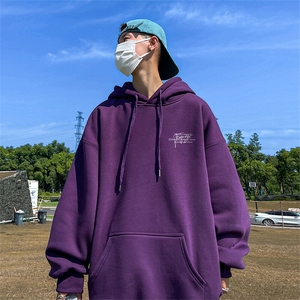 抖音得物供货 可提供视频 春装重磅美式宽松连帽卫衣DL2427图片
