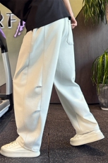 K8811春夏新潮牌宽松弯刀卫裤高级垂感莫代尔冰丝卫裤男潮流休闲，男装休闲裤，电商A368