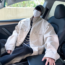 得物二开外套男款春潮牌宽松夹克痞帅机车JK1183-P118，男装夹克，星座1103-3