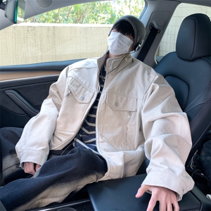 得物二开 外套男款春潮牌宽松夹克痞帅机车JK1183-P118图片
