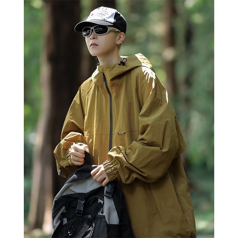 秋冬工装外套女防水户外冲锋衣夹克中性风连帽开衫薄棉衣JY05,男装夹克,星座1116A-1（原606A）