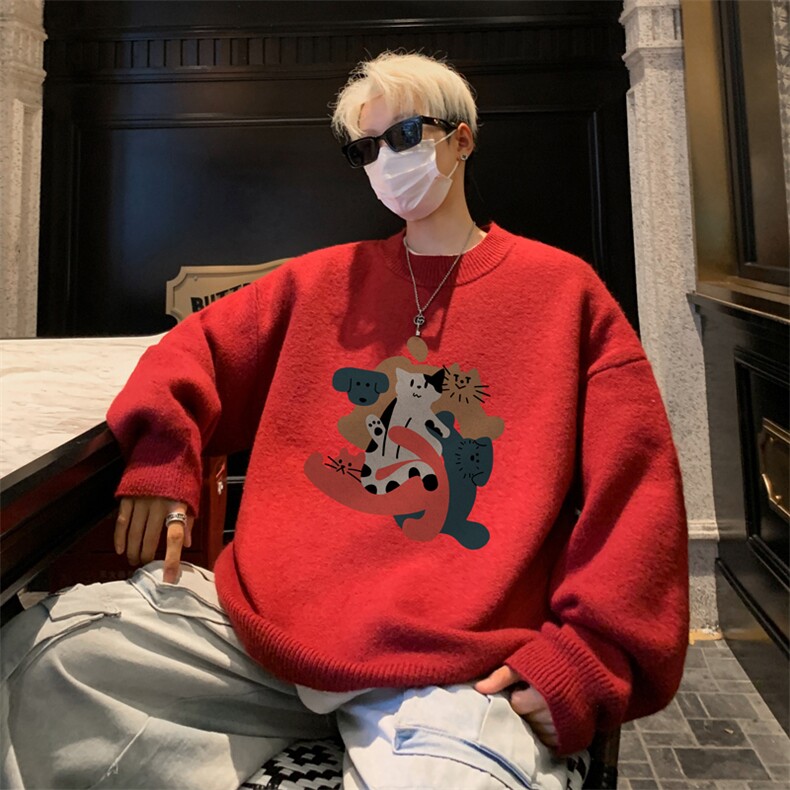 高质量！秋冬季半高领毛衣男加绒加厚线衣男针织衫男MY257-特p38,男装针织衫/毛衣,电商B367