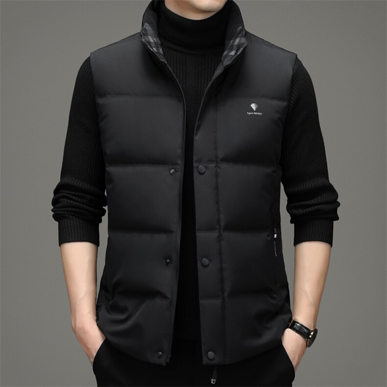 男装2023冬季新款休闲时尚羽绒马甲加厚保暖抗寒背心BL8228-P175，男装羽绒服，星座1105-3