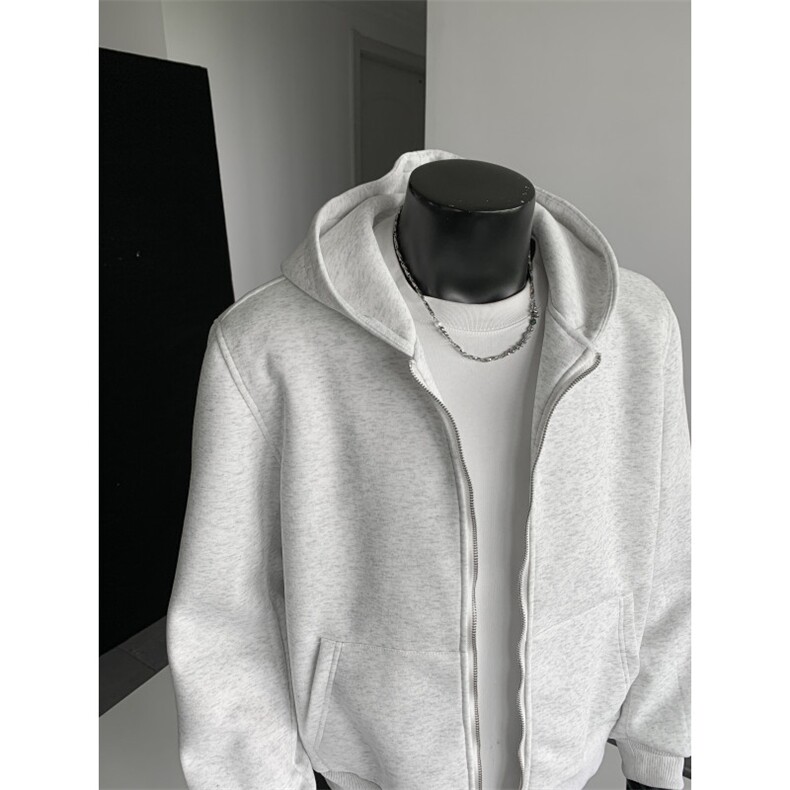 WY806-尺码M-3XL-P48-cleanfit重磅硬挺连帽衫美式拉链开衫卫衣,男装卫衣,星座1811B