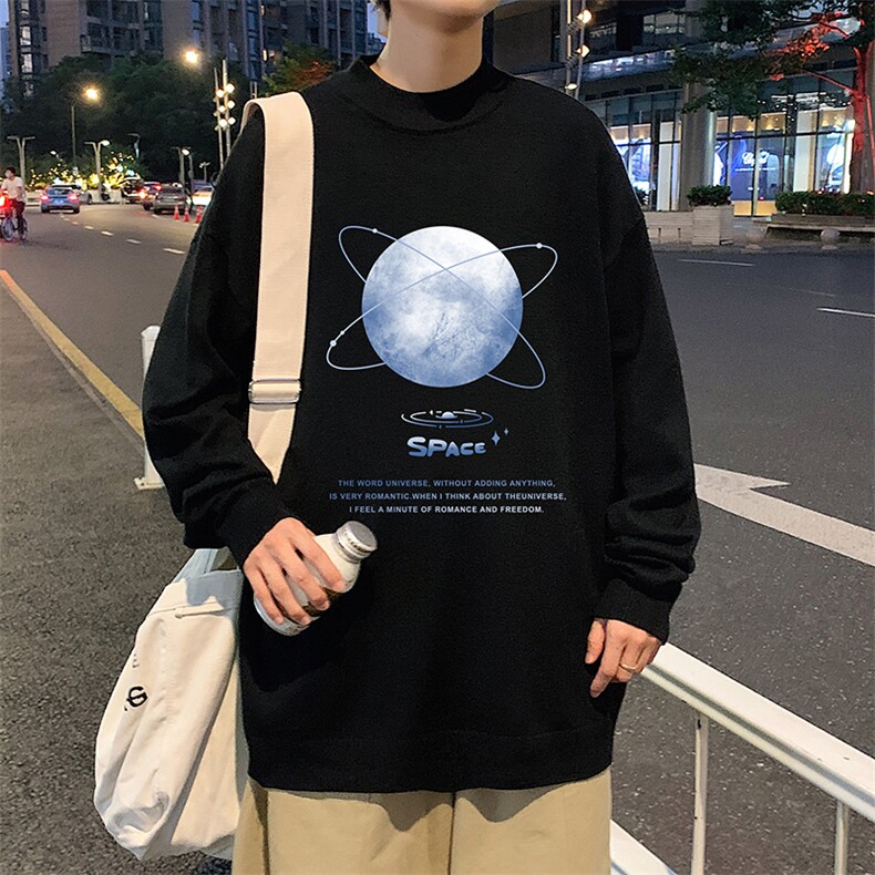 半高领毛衣男士大码针织衫男毛线衣男 M18241-P45 加绒款-P65图片