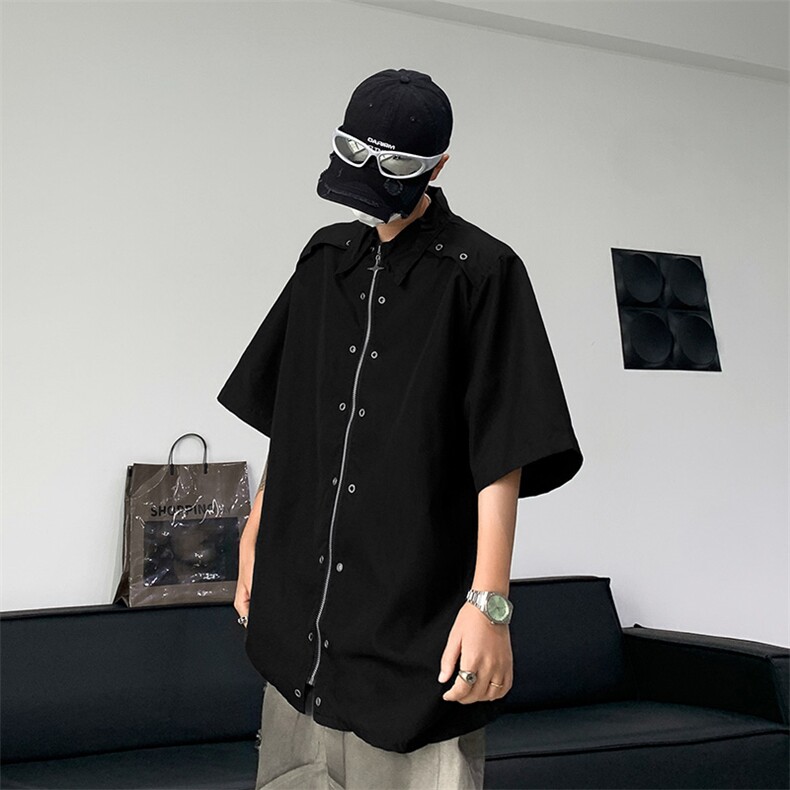 衬衫男士韩版潮流高街帅气百搭夏季2024新款ins宽松外套CY778-P46,男装衬衫,星座412-2
