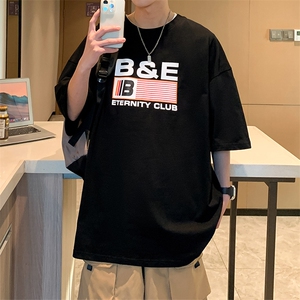 109-T24205-P35夏季新款纯棉240克美式重磅宽松短袖T恤图片