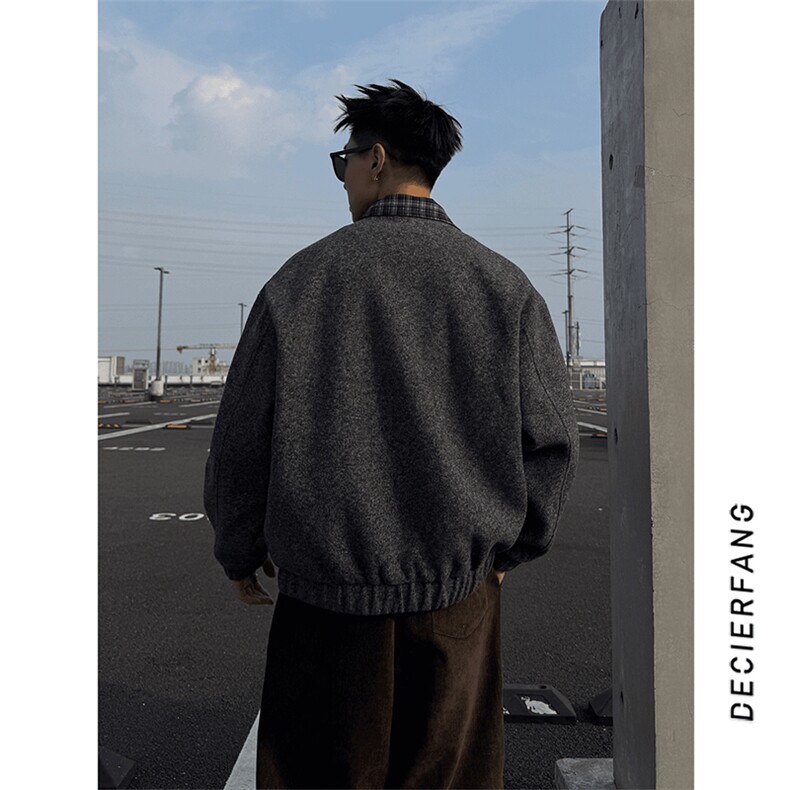 网图慎用~冬季加绒假两件毛呢外套E099/P168,女装短外套,电商B331