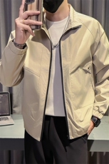 秋装新款社会小伙时尚工装夹克男店主外套男JK93-P78控128米白，男装夹克，星座301B-1