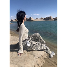 伞兵工装迷彩裤男款美式潮牌直筒拖地裤子宽松显瘦休闲裤KJ27，男装休闲裤，星座1116A（原606A-3）