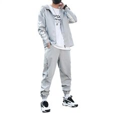 长袖外套卫衣套装男潮流休闲运动连帽两件套，男装套装，星座1113