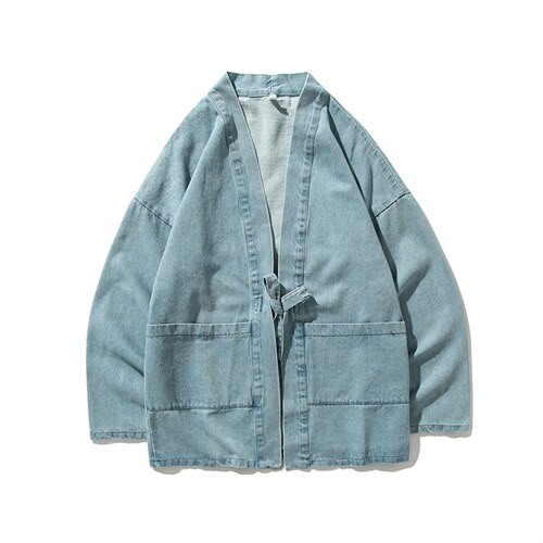 20秋冬大码汉服开衫道袍外套风日系和风男女情侣牛仔 F16/P75图片