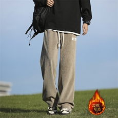 休闲长裤男士新款直筒宽松垂感运动卫裤X2888-特批-45加绒特批55，男装休闲裤，星座718