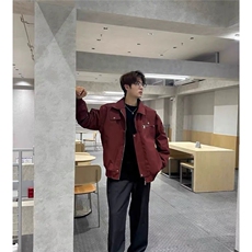 气质日系厚棉服外套原宿简约时尚文艺慵懒百搭新款潮流流行，男装棉衣，星座506A