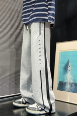 K916常规50加绒58美式高街运动裤新款拖地阔腿宽松直筒休闲长裤，男装休闲裤，星座304A-1