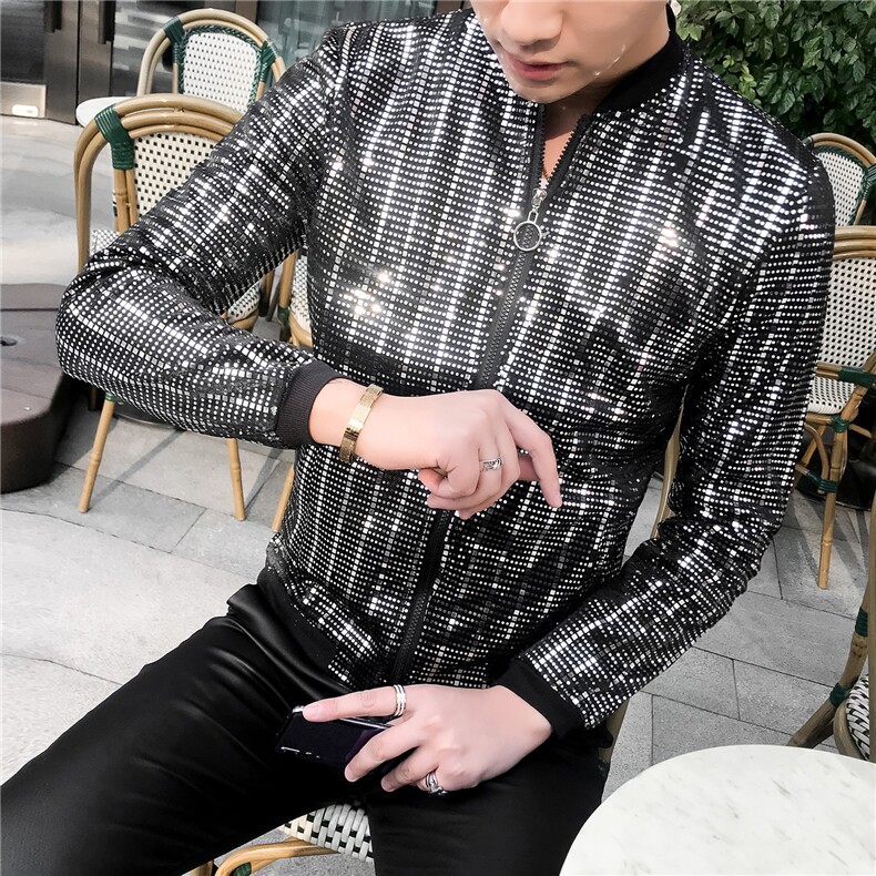 2021夏季新款男士个性时尚防晒衣夜店发型师夹克社会外套A95-P60,男装夹克,星座419（原A233）