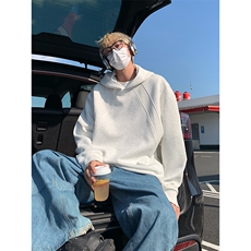 美式复古基础款上衣简约宽松连帽卫衣男W4678-P38【特价】，男装卫衣，电商A007