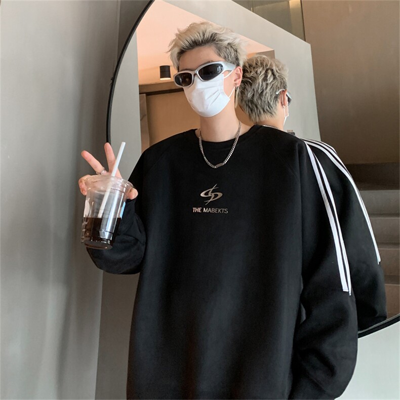 B359-YL0808特P40限价68美式织带重磅男女秋季炸街学生卫衣男图片