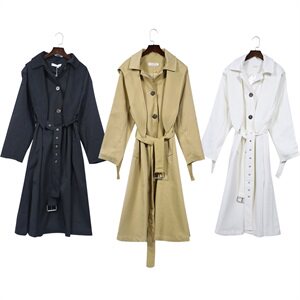 春秋款风衣 港风兔耳朵 简约百搭 1315-1图片