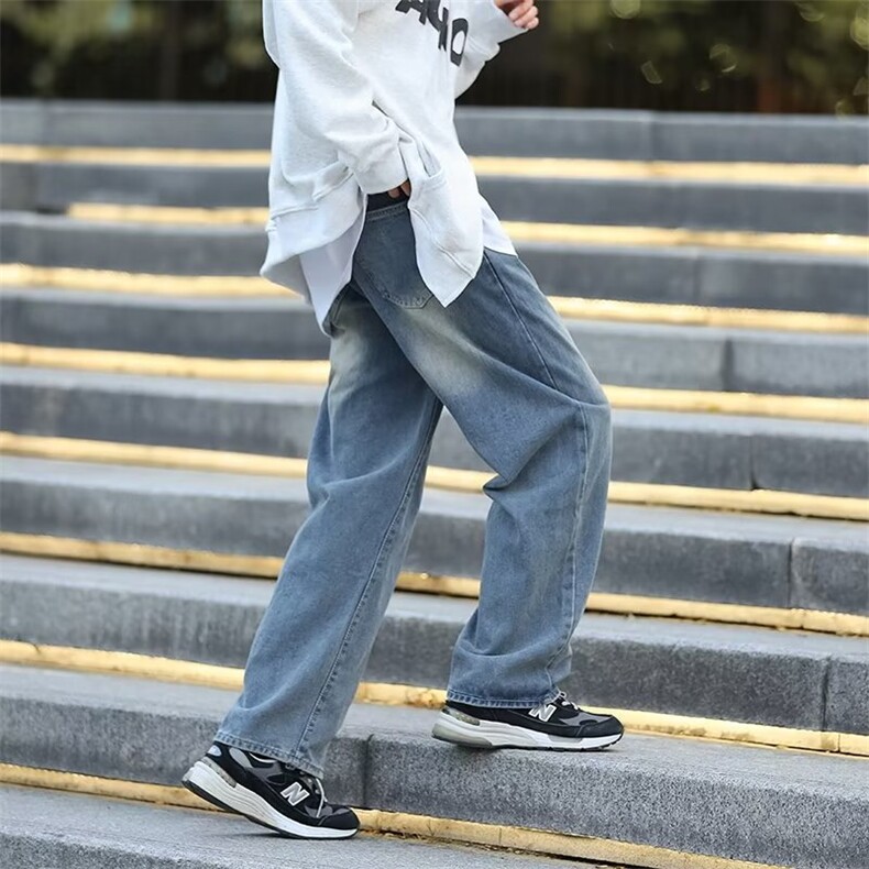 牛仔裤男秋季潮大码休闲裤子高街N8087P45,男装牛仔裤,星座1116-2