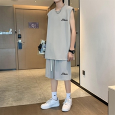 酒店冰丝无袖套装超薄透气舒适百搭抗皱速干TZ81-特批68，男装休闲套装，星座718