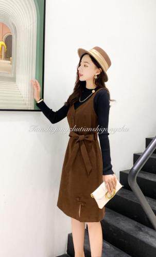 两件套连衣裙韩版修身显瘦，女装连衣裙，天使公主