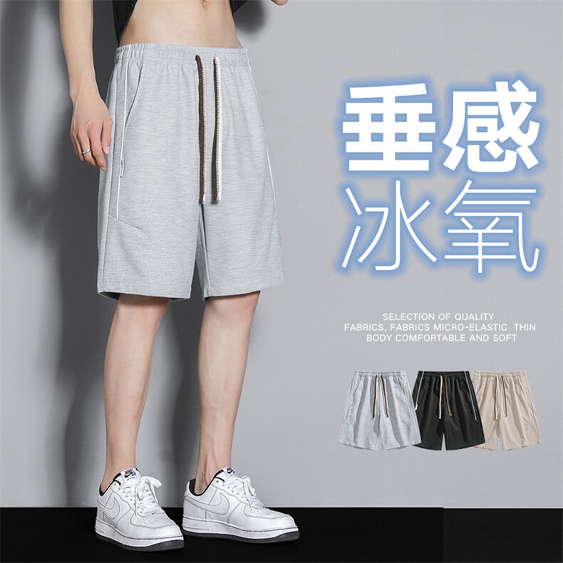 新款五分短裤男YOA景夏季休闲百搭纯色运动短裤CK2405-P27控48图片