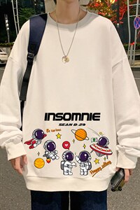 S6228-P28  秋季圆领卫衣男大码韩版宽松长袖外套图片