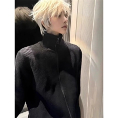 W10574-P55网图现货针织衫开衫纯色外套高级感毛衣，男装针织衫/毛衣，星座1608