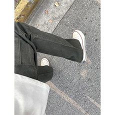 GZK112LL-特P55cleanfit军绿色工装裤男款宽松直筒阔腿裤，男装休闲裤，星座1007（原301D）