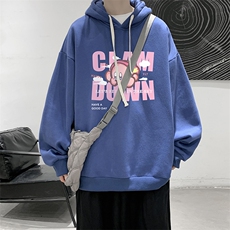 纯棉连帽卫衣男大码运动帽衫宽松薄WY2318-P35加绒款-P40，男装卫衣，电商A040