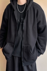 现货-青少年开衫拉链卫衣男秋季宽松休闲连帽外套长袖W6681P60，男装卫衣，电商A351