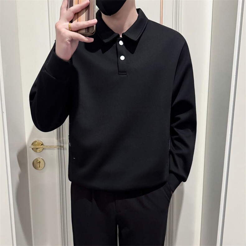 B340WY77076P6898店主风小伙风高品质痞帅翻领卫衣,男装卫衣,电商B340