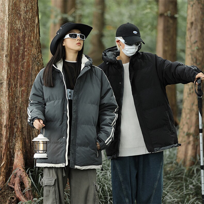 M333-P75中性情侣山系宽松型连帽棉服,男装棉衣,星座1501-1