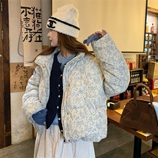 有货【新款】24冬季碎花韩版羽绒服667-P240-K328，女装短外套，2C317