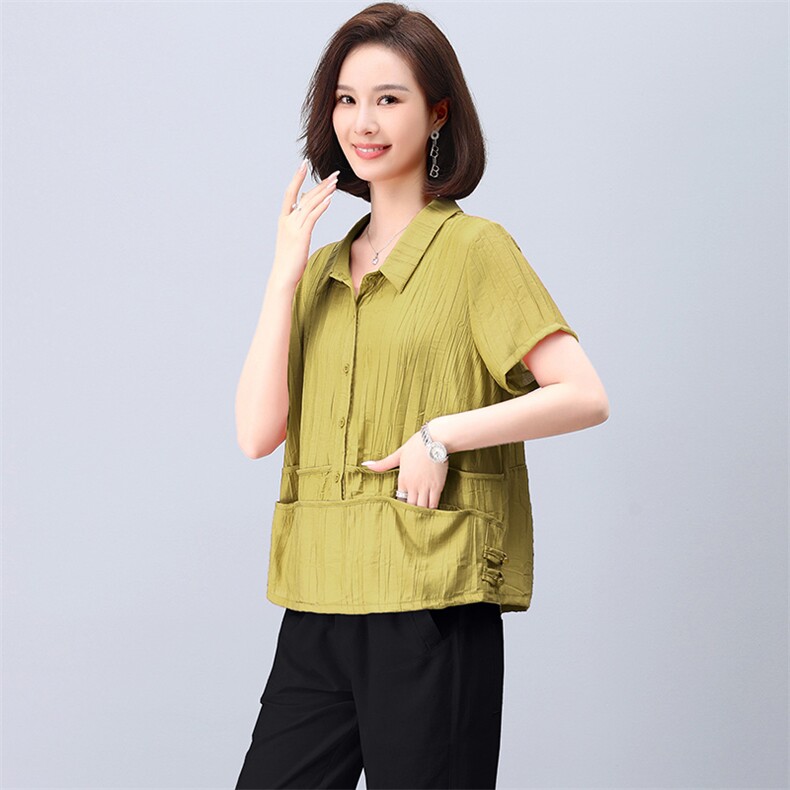 2023夏装新款时尚潮流简约休闲气质衬衫女士上衣,女装衬衫,阿丹