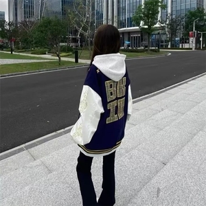 1506/GL60/P63少年美式复古民族刺绣棒球服夹克情侣潮牌外套图片