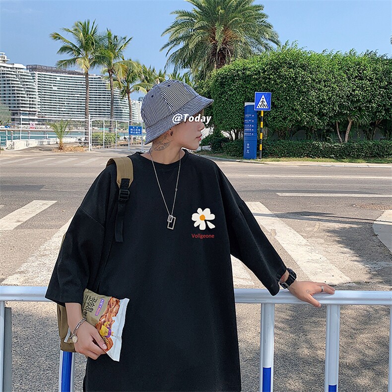 Q11059-P30春夏季七分袖t恤男大码五分袖男短袖中袖,男装T恤,电商A040