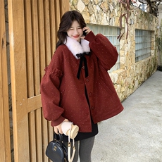 9850款P335-K468毛呢外套+90绒白鸭绒新款，女装毛呢外套，2C011