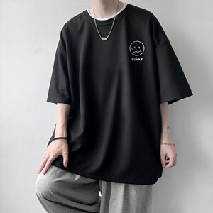 HT73072-P22 华夫格t恤男短袖男大码五分袖 大皂风图片