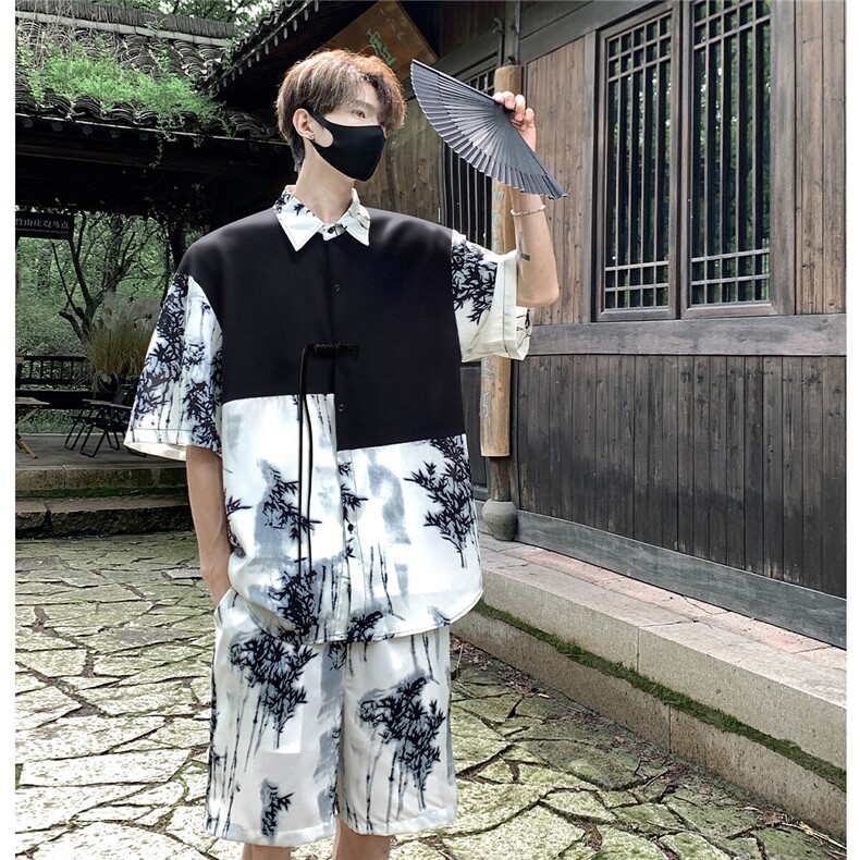 新中式套装TZ77797特P51衬衫CS77798特P33DK77055特P18套装控108，男装衬衫，星座227-7