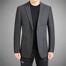秋冬毛衣针织面料西男西装开衫休闲西服灰底M-4XL1630，男装西服，电商D326B（原电商D310-1）