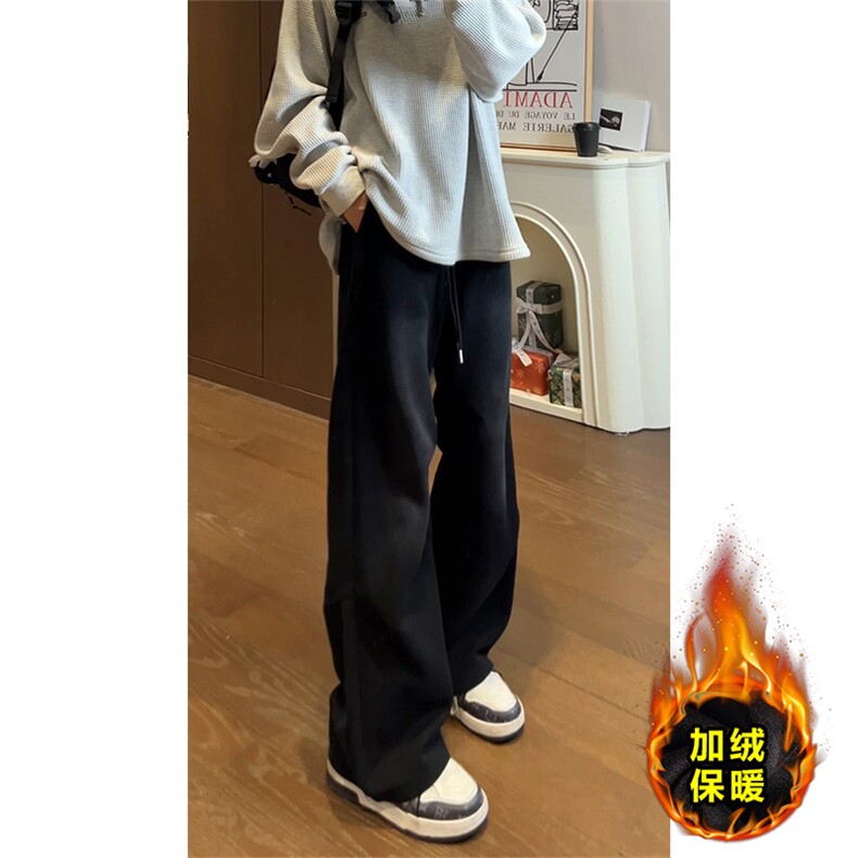 美式复古水洗休闲裤显瘦加绒加厚卫裤男K8687JR（加绒）-特价P49,男装休闲裤,电商A007