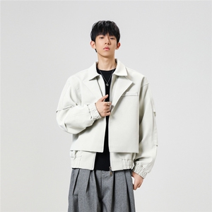 秋冬新款拼接结构皮衣夹克JK935-P95控158图片