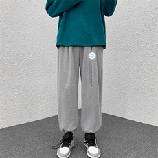 K13168-P35加绒-P45可束脚加厚加绒运动裤男大码宽松直筒卫裤男，男装休闲裤，电商A040